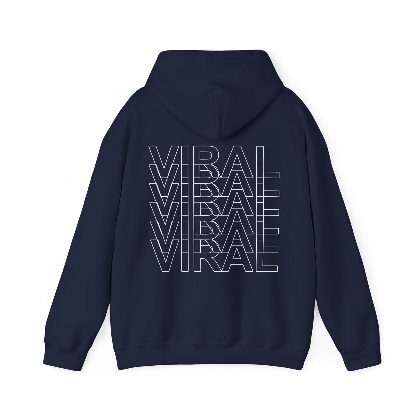 White Logo Viral Theory Repeat Unisex Heavy Blend Hoodie