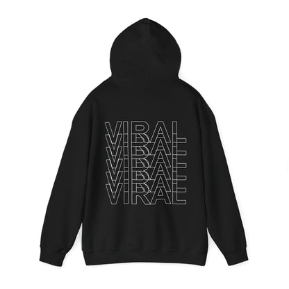 White Logo Viral Theory Repeat Unisex Heavy Blend Hoodie