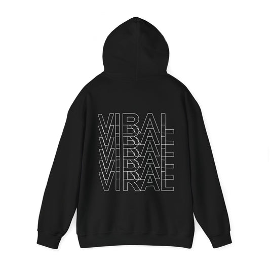 White Logo Viral Theory Repeat Unisex Heavy Blend Hoodie