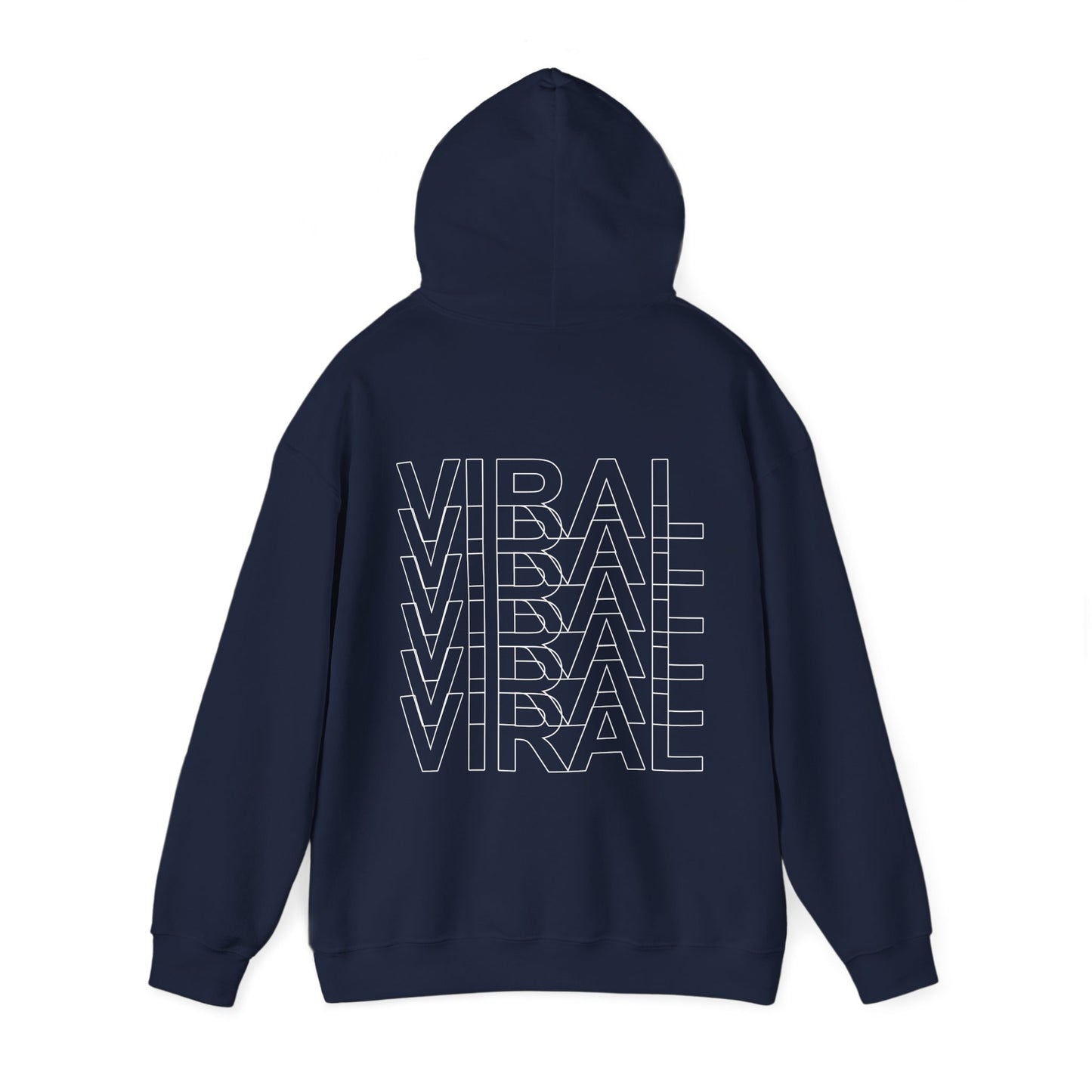 White Logo Viral Theory Repeat Unisex Heavy Blend Hoodie