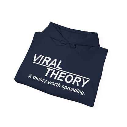 White Logo Viral Theory A Theory Worth Spreading Unisex Heavy Blend Hoodie